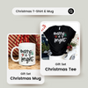 Merry & Bright T-Shirt and Mug Set, Gift Set