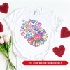 Love You Sunflower, Valentine, Valentine's Day DTF or Sublimation Transfer, Ready to Press